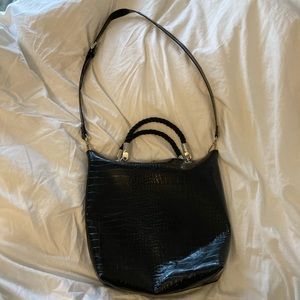 Zara Animal Print Black Tote Bag